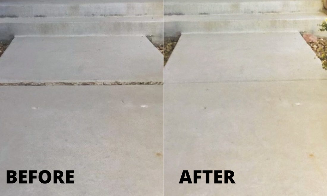 Front Range Spray Foam concrete leveling before and after