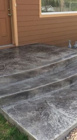 Front Range Spray Foam Concrete leveling on stairs